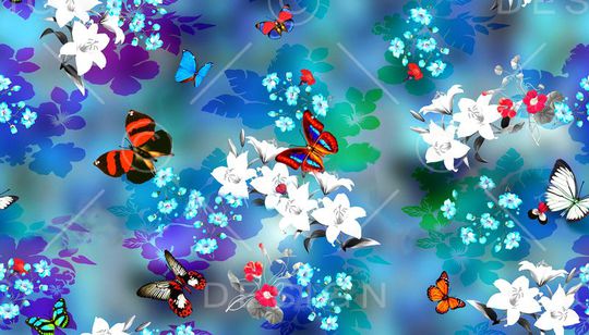 花卉印花华亿平台图片