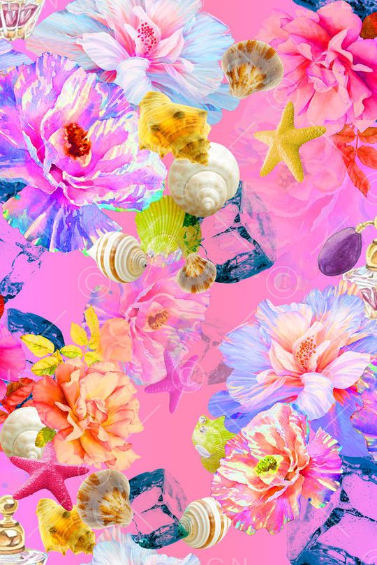 满版花卉印花华亿平台图片