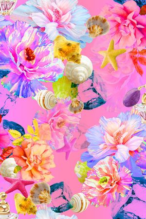 满版花卉印花华亿平台图片