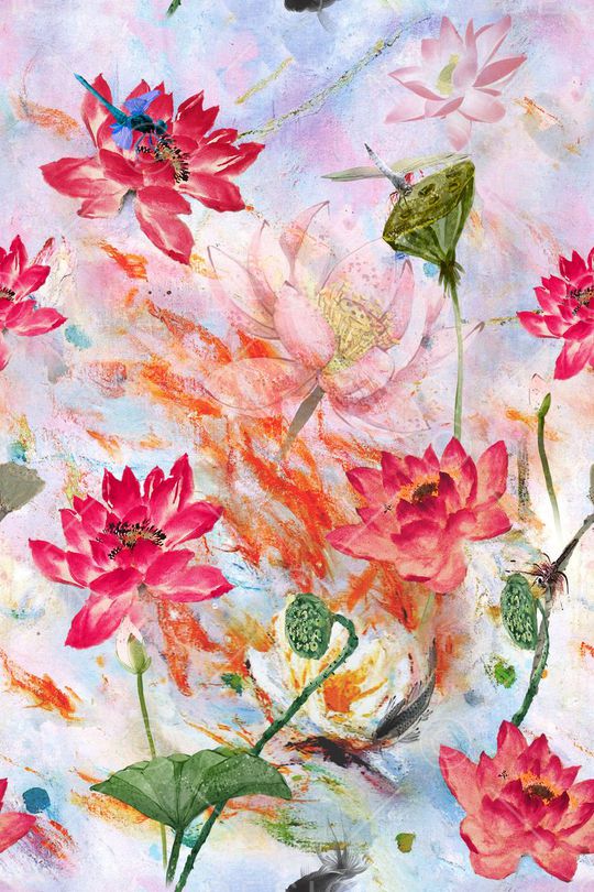 抽象底纹印花华亿平台图片