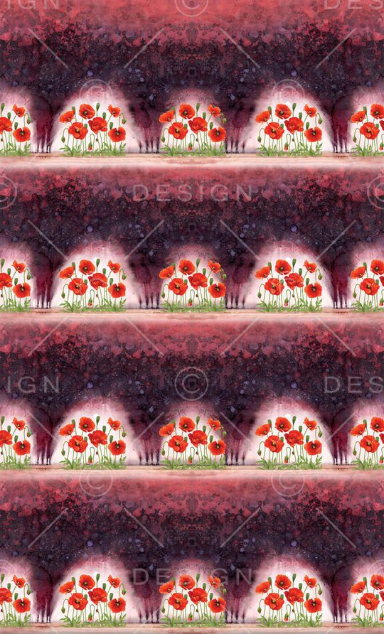 水彩画印花华亿平台图片