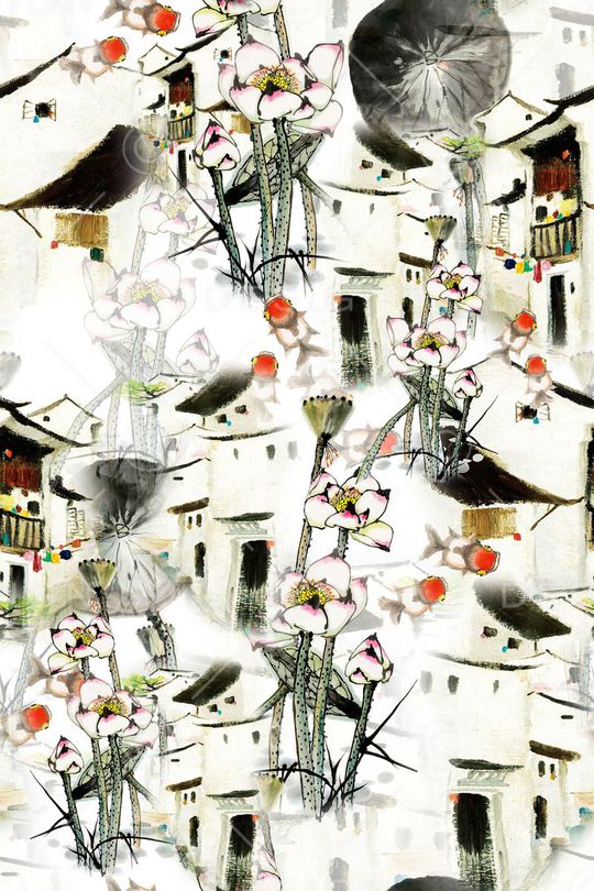 旗袍印花华亿平台图片