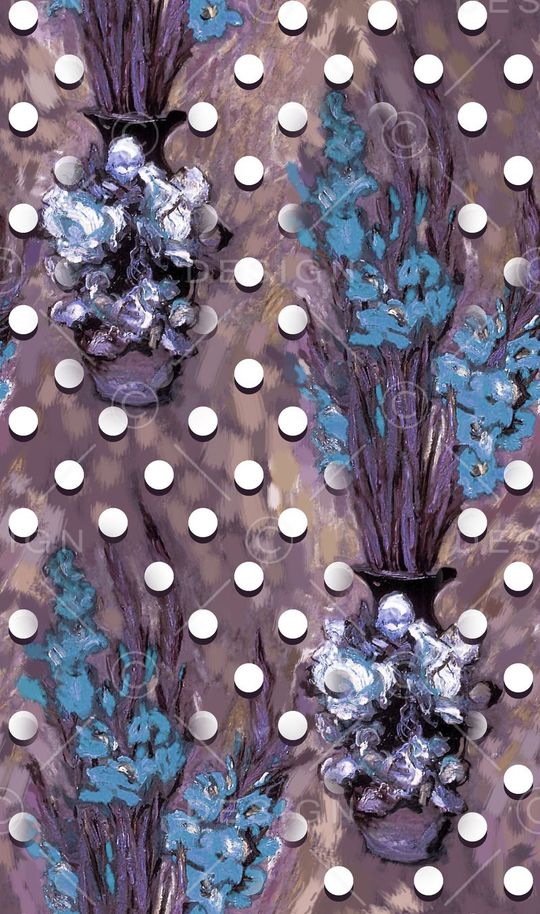 抽象手绘满版最新高清数码时尚潮流大牌复古欧美风油画印花华亿平台图片