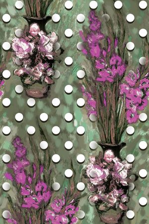 抽象手绘满版最新高清数码时尚潮流大牌复古欧美风油画印花华亿平台图片