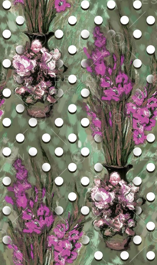 抽象手绘满版最新高清数码时尚潮流大牌复古欧美风油画印花华亿平台图片