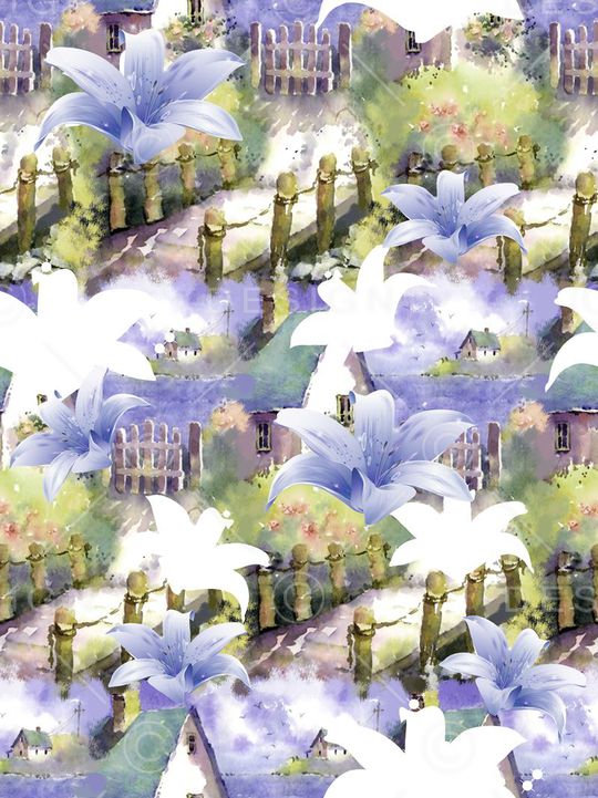 抽象手绘满版最新高清数码时尚潮流大牌复古欧美风油画印花华亿平台图片