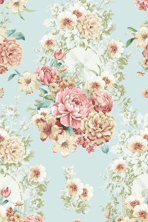 满版花卉印花华亿平台图片