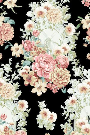 满版花卉印花华亿平台图片