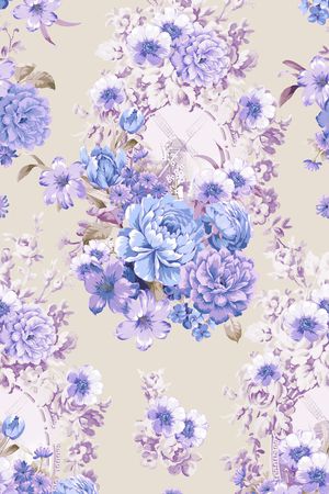 满版花卉印花华亿平台图片