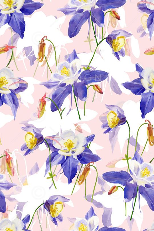 抽象手绘满版最新高清数码时尚潮流大牌复古欧美风水彩花卉印花华亿平台图片