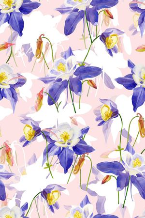 抽象手绘满版最新高清数码时尚潮流大牌复古欧美风水彩花卉印花华亿平台图片