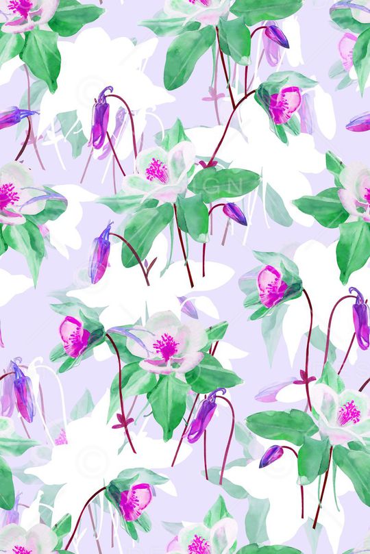 抽象手绘满版最新高清数码时尚潮流大牌复古欧美风水彩花卉印花华亿平台图片