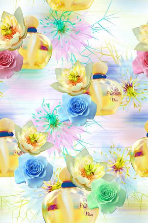 满版花卉印花华亿平台图片