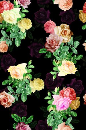 满版花卉印花华亿平台图片