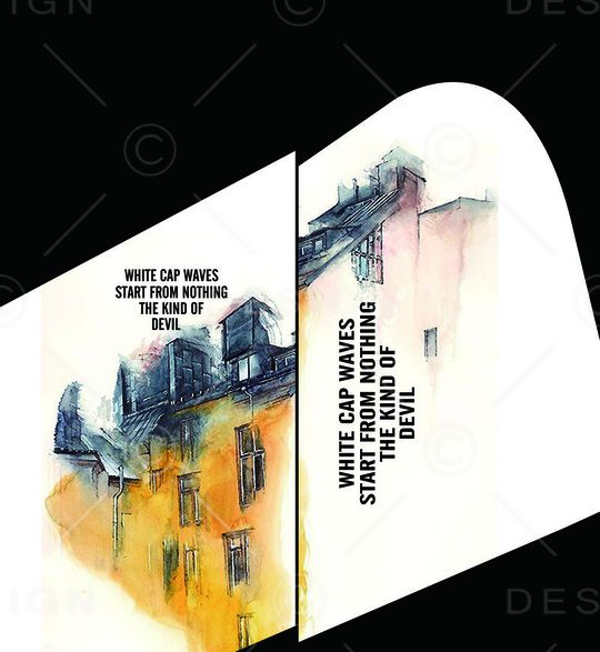 水彩建筑印花华亿平台图片