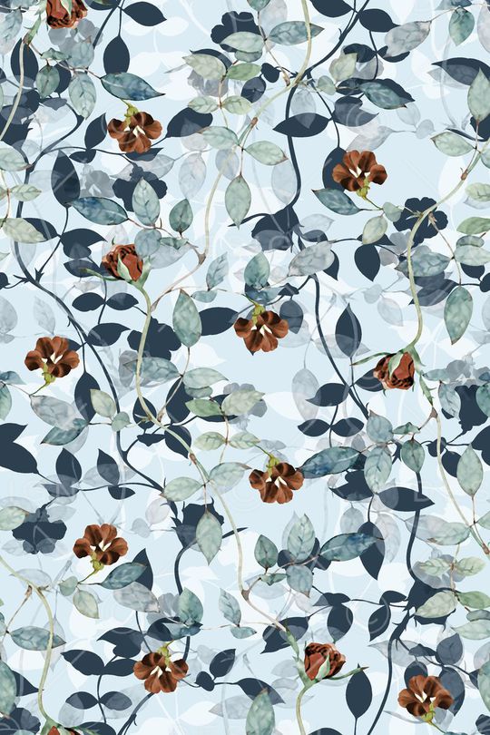 抽象手绘满版最新高清数码时尚潮流大牌复古欧美风小碎花印花华亿平台图片