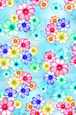 满版花卉印花华亿平台图片