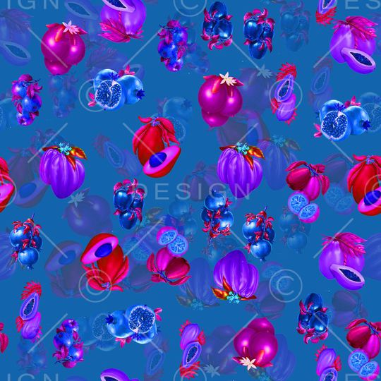 热带水果印花华亿平台图片