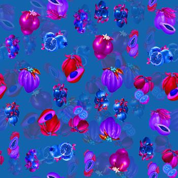 热带水果印花华亿平台图片