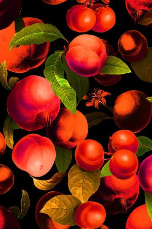 热带水果印花华亿平台图片