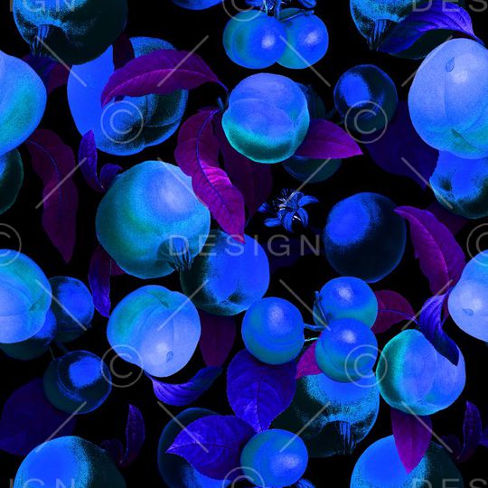 热带水果印花华亿平台图片