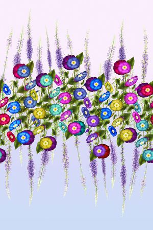 水彩薰衣草印花华亿平台图片