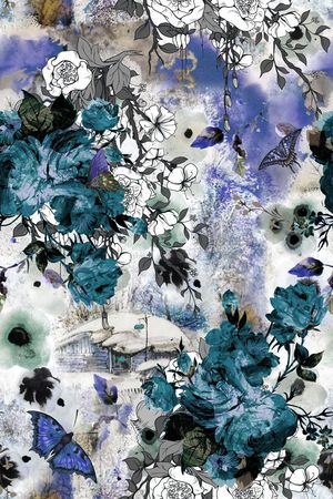 手绘印花华亿平台图片