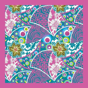 线条将花卉与纹路隔开印花华亿平台图片