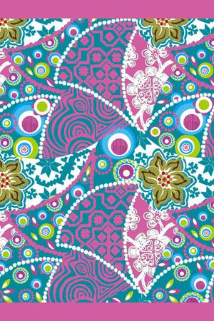 线条将花卉与纹路隔开印花华亿平台图片