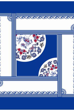 青花瓷印花华亿平台图片