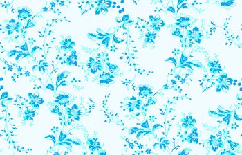 621476-小碎花 蓝色