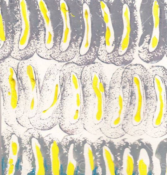 手绘几何印花华亿平台图片