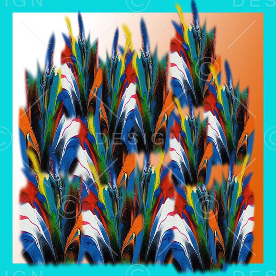 羽毛状印花华亿平台图片