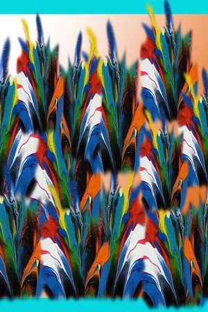 羽毛状印花华亿平台图片