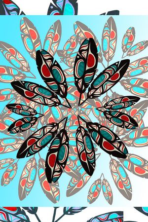 抽象风格印花华亿平台图片