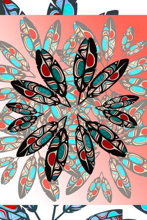 抽象风格印花华亿平台图片