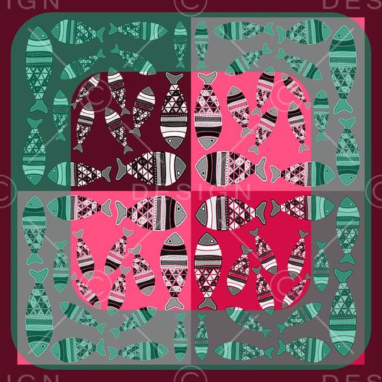 丝巾围巾秀场印花华亿平台图片