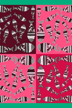 丝巾围巾秀场印花华亿平台图片