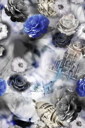 风景建筑印花华亿平台图片