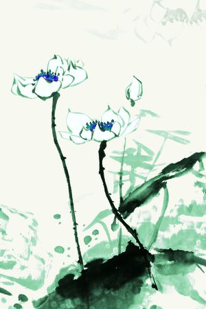 荷花印花华亿平台图片