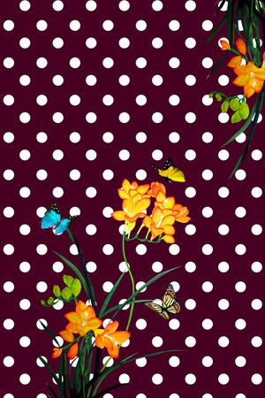 抽象手绘满版最新高清数码时尚潮流大牌复古欧美风中国风印花华亿平台图片