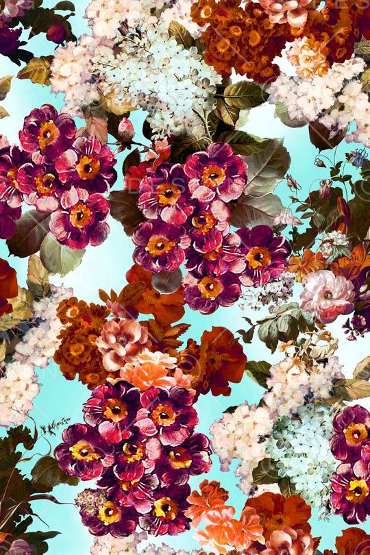 花卉印花华亿平台图片