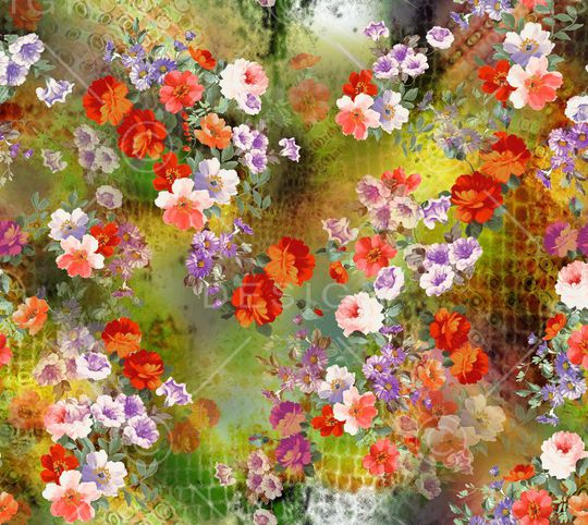 花卉印花华亿平台图片