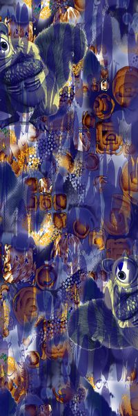 抽象图案印花华亿平台图片