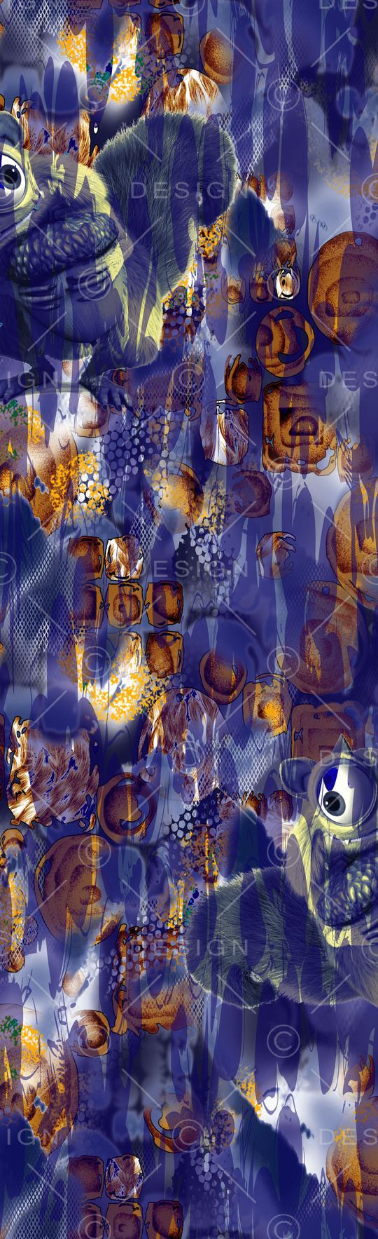 抽象图案印花华亿平台图片