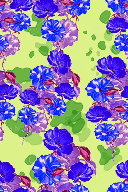 风格花卉印花华亿平台图片