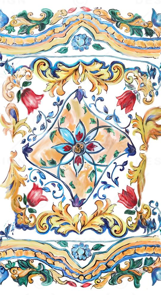 杜嘉班纳D&G地板陶瓷花印花华亿平台图片