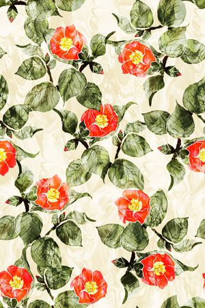 抽象手绘满版最新高清数码时尚潮流大牌复古欧美风花卉印花华亿平台图片