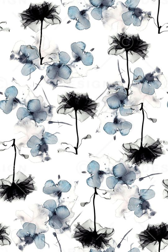 水墨印花华亿平台图片