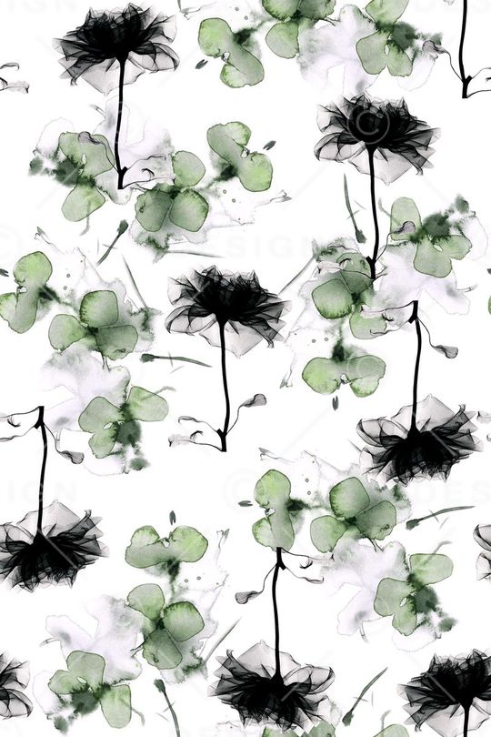 水墨印花华亿平台图片